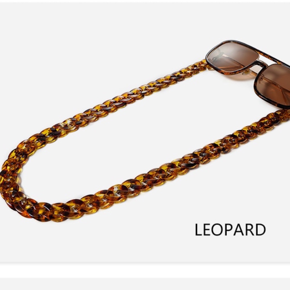 Sunglass Chain Tortoise Color - Black, Brow & Tan